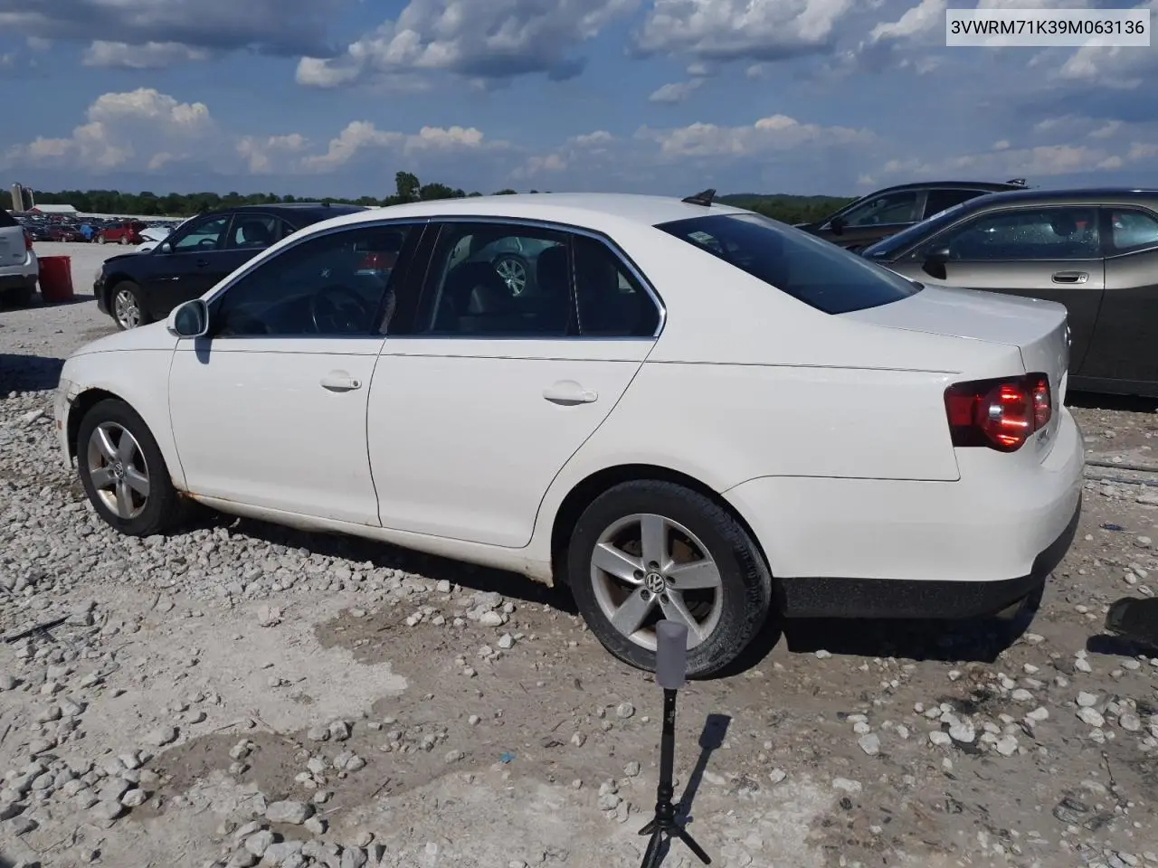 2009 Volkswagen Jetta Se VIN: 3VWRM71K39M063136 Lot: 63028375