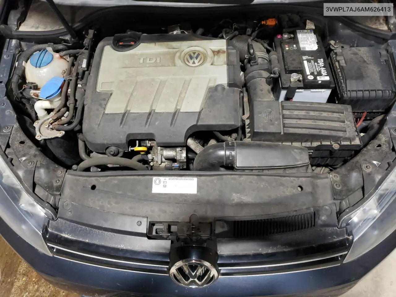 2010 Volkswagen Jetta Tdi VIN: 3VWPL7AJ6AM626413 Lot: 63124895