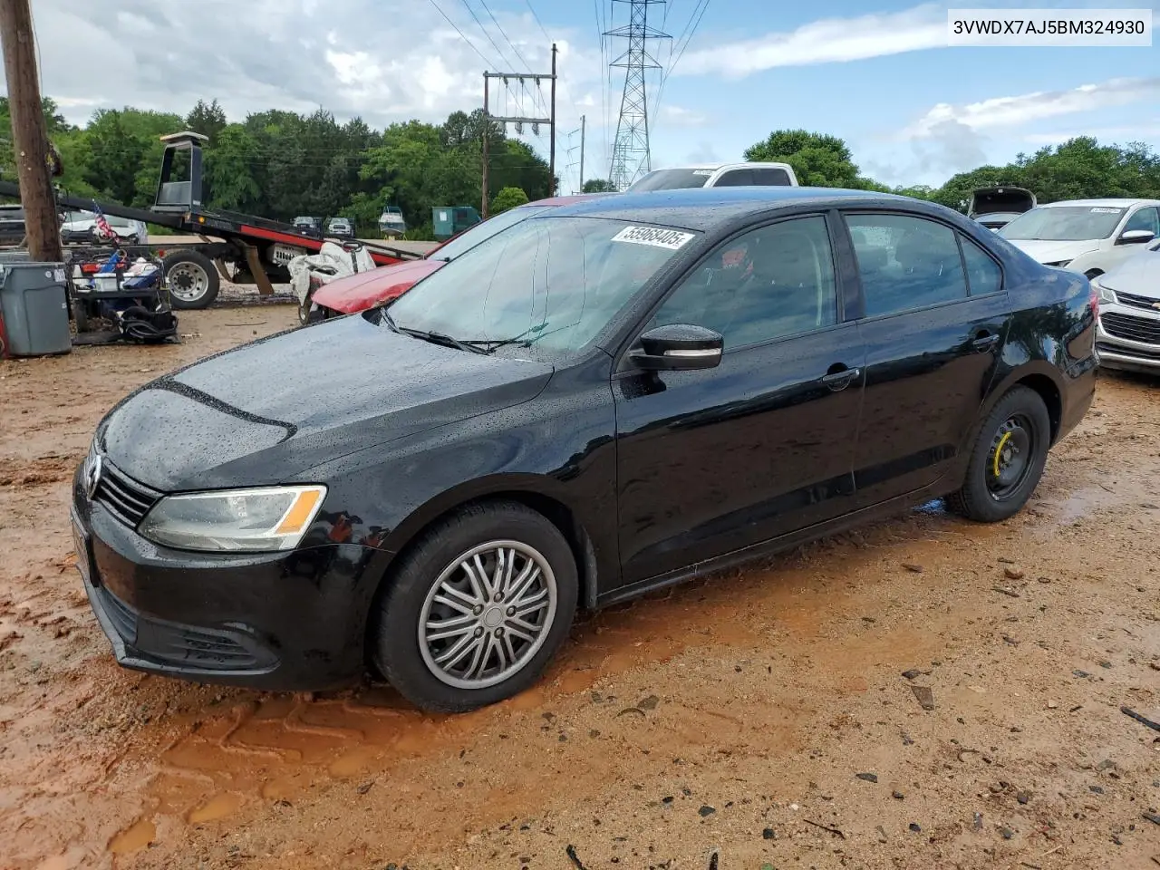 2011 Volkswagen Jetta Se VIN: 3VWDX7AJ5BM324930 Lot: 55968405