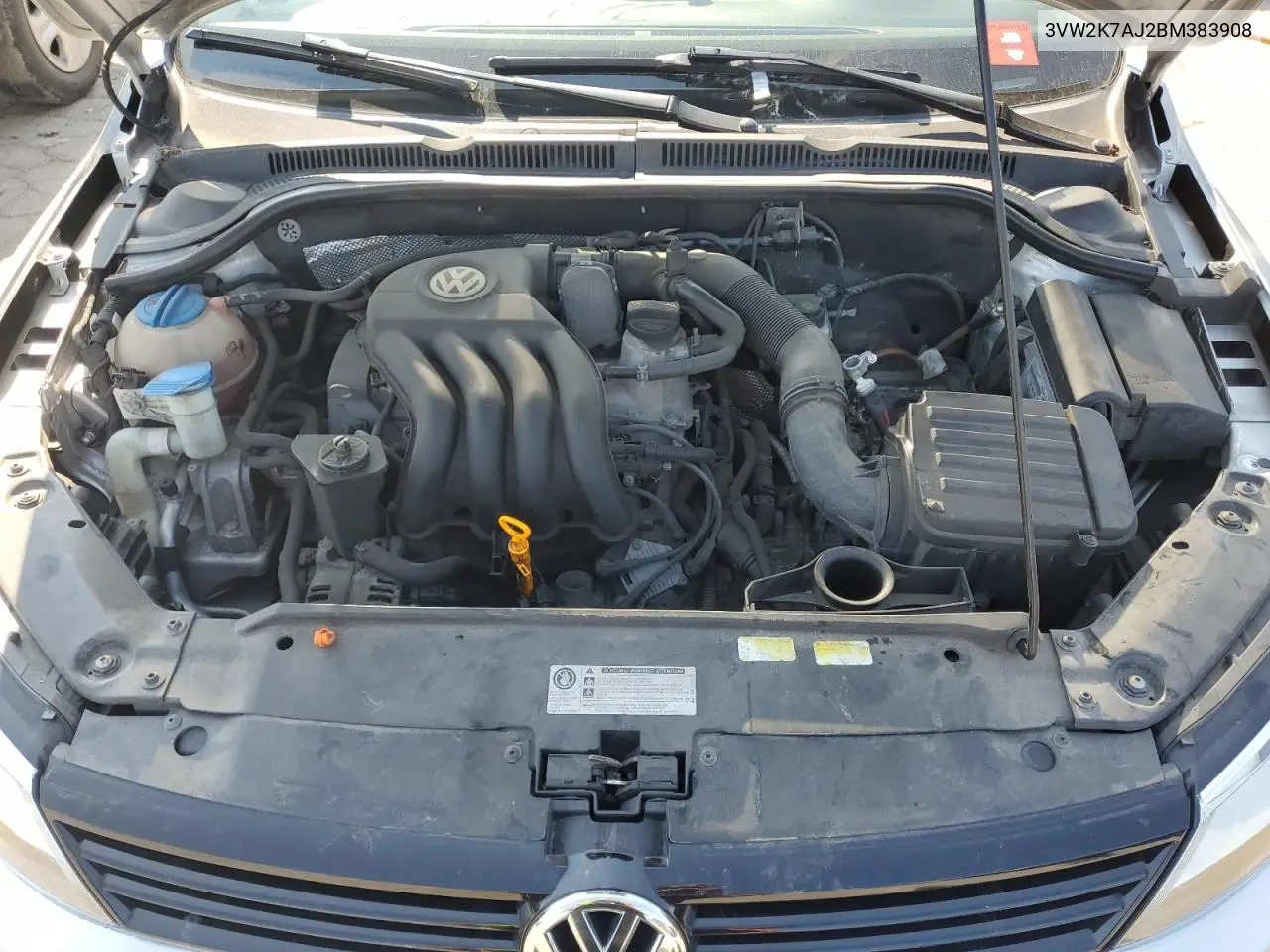 2011 Volkswagen Jetta Base VIN: 3VW2K7AJ2BM383908 Lot: 87446654