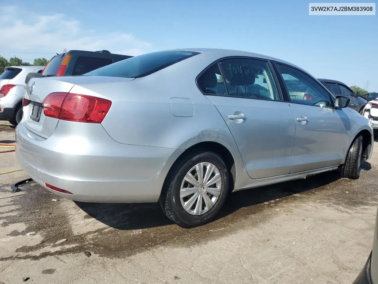 2011 Volkswagen Jetta Base VIN: 3VW2K7AJ2BM383908 Lot: 87446654
