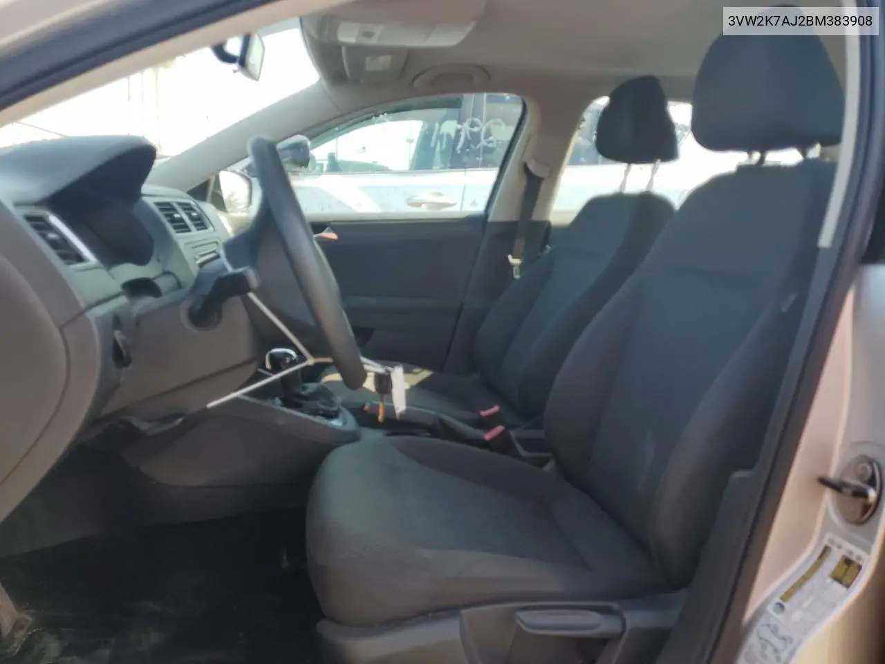 2011 Volkswagen Jetta Base VIN: 3VW2K7AJ2BM383908 Lot: 87446654
