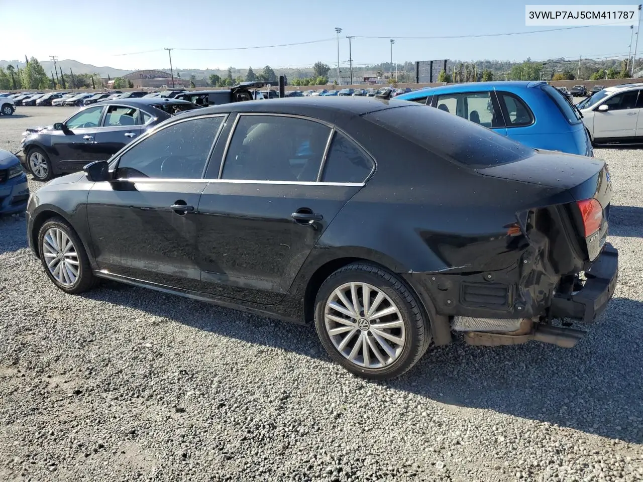 2012 Volkswagen Jetta Sel VIN: 3VWLP7AJ5CM411787 Lot: 55701875