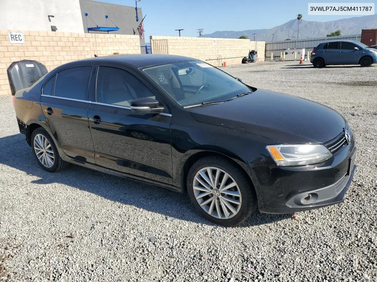 2012 Volkswagen Jetta Sel VIN: 3VWLP7AJ5CM411787 Lot: 55701875