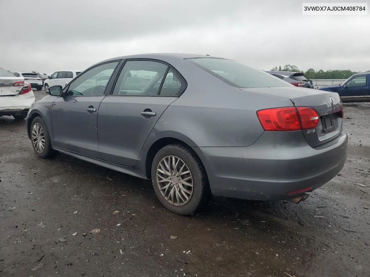 2012 Volkswagen Jetta Se VIN: 3VWDX7AJ0CM408784 Lot: 56673235