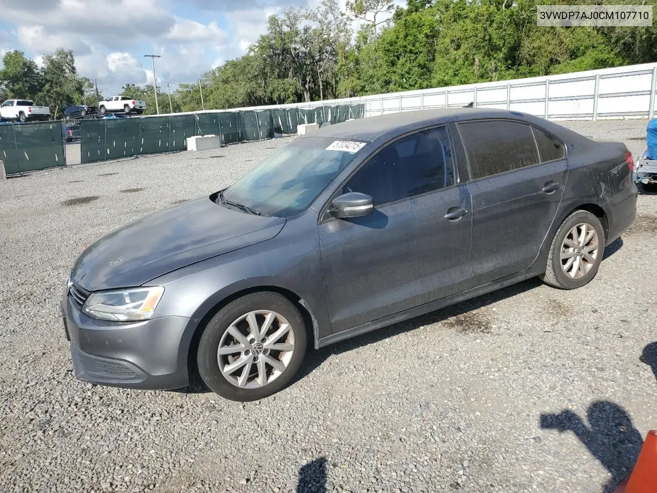 2012 Volkswagen Jetta Se VIN: 3VWDP7AJ0CM107710 Lot: 57034215