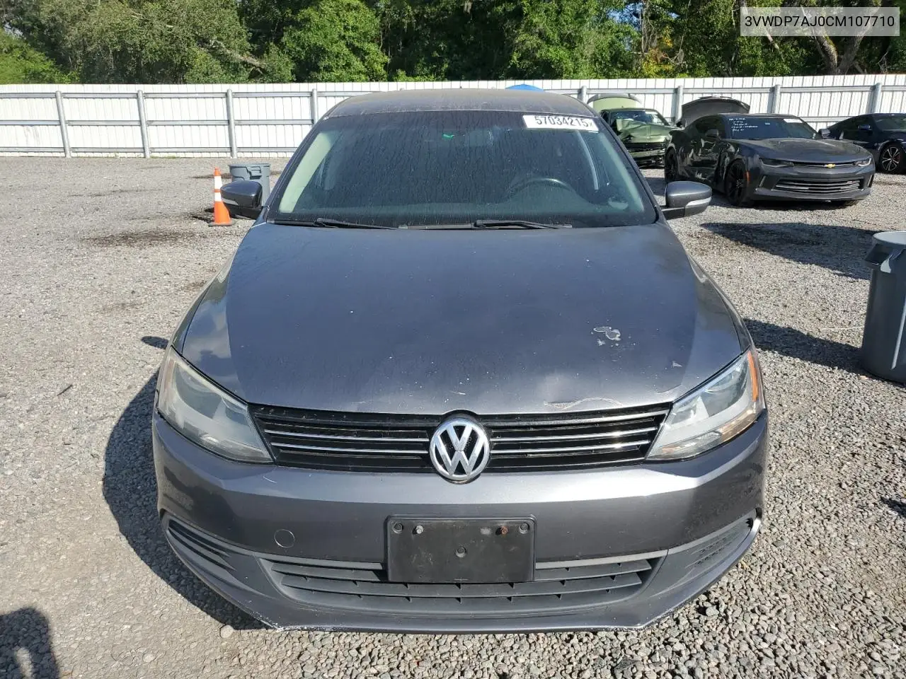 2012 Volkswagen Jetta Se VIN: 3VWDP7AJ0CM107710 Lot: 57034215