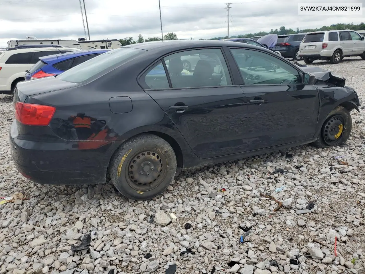2012 Volkswagen Jetta Base VIN: 3VW2K7AJ4CM321699 Lot: 62275375