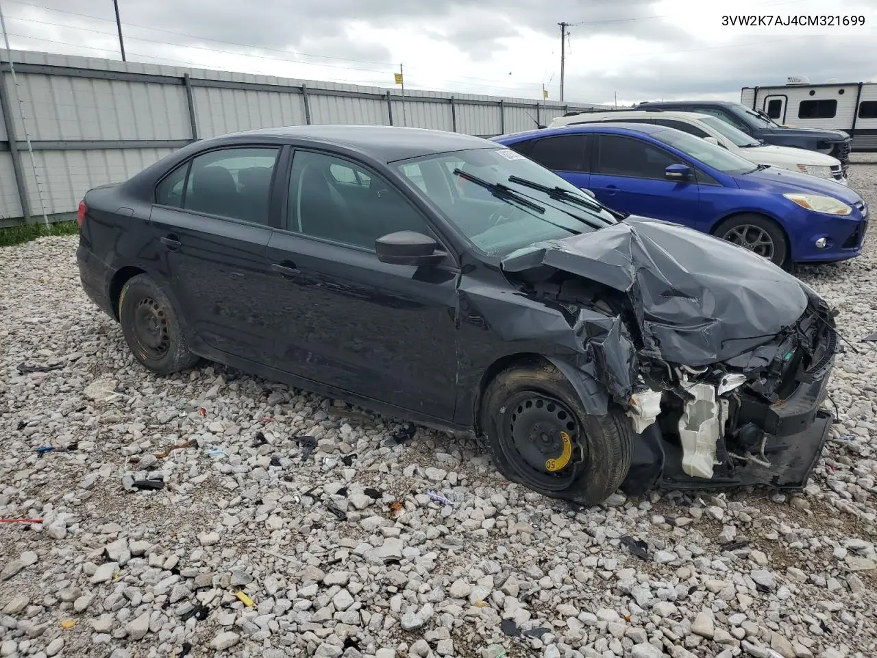 2012 Volkswagen Jetta Base VIN: 3VW2K7AJ4CM321699 Lot: 62275375