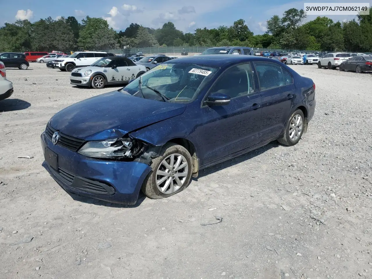 2012 Volkswagen Jetta Se VIN: 3VWDP7AJ7CM062149 Lot: 62779485