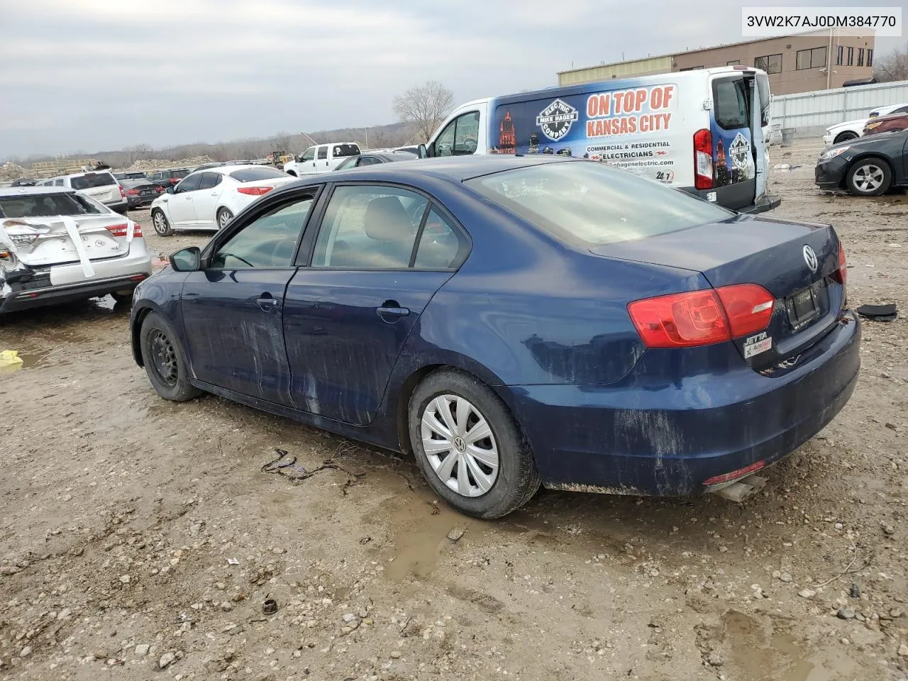 2013 Volkswagen Jetta Base VIN: 3VW2K7AJ0DM384770 Lot: 43283935