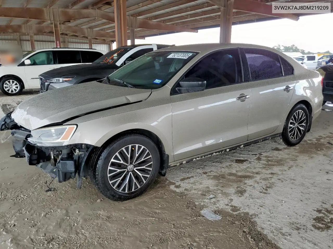 2013 Volkswagen Jetta Base VIN: 3VW2K7AJ8DM219209 Lot: 62137005