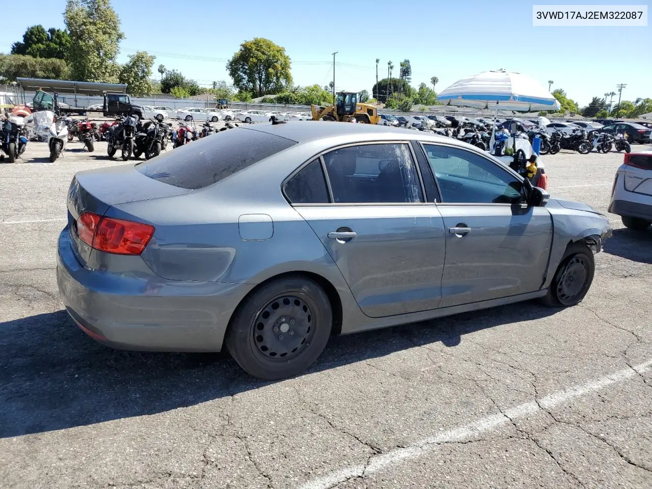 2014 Volkswagen Jetta Se VIN: 3VWD17AJ2EM322087 Lot: 62571155