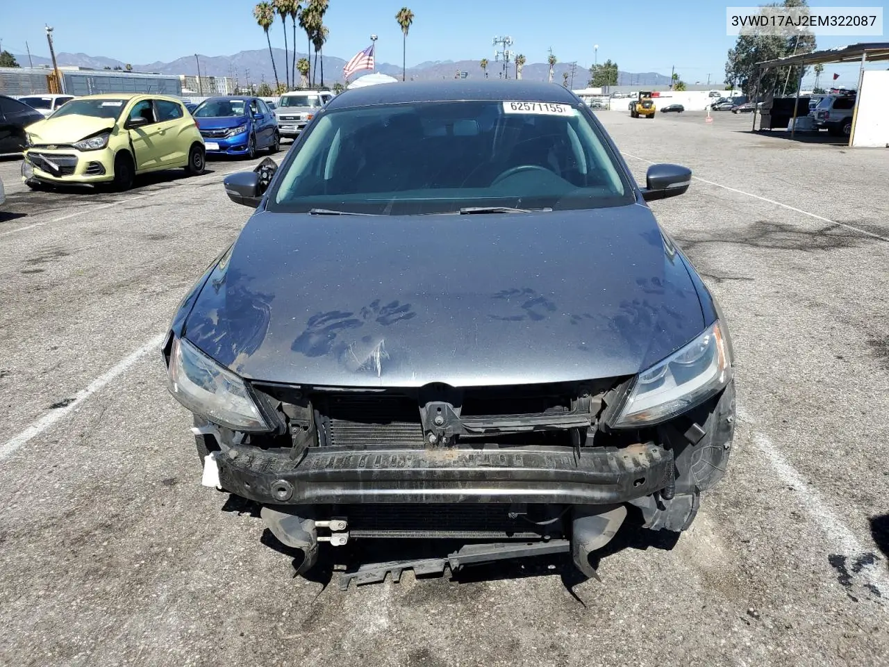 2014 Volkswagen Jetta Se VIN: 3VWD17AJ2EM322087 Lot: 62571155