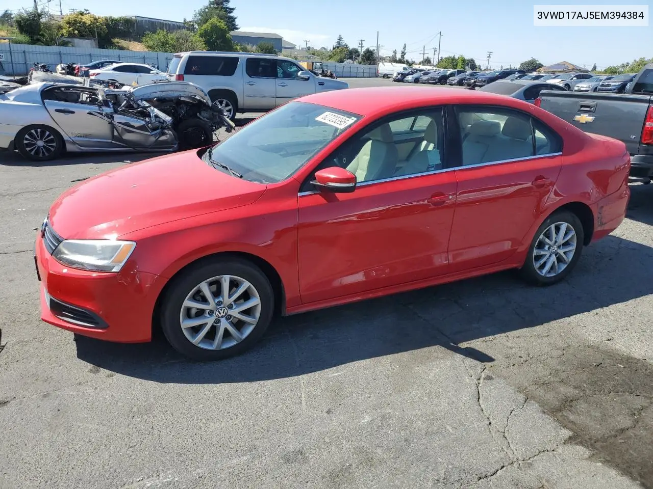 2014 Volkswagen Jetta Se VIN: 3VWD17AJ5EM394384 Lot: 62723395