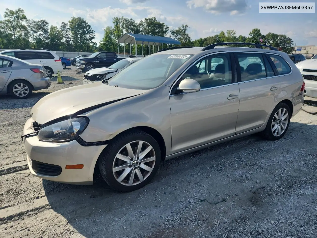 2014 Volkswagen Jetta S VIN: 3VWPP7AJ3EM603357 Lot: 63060785