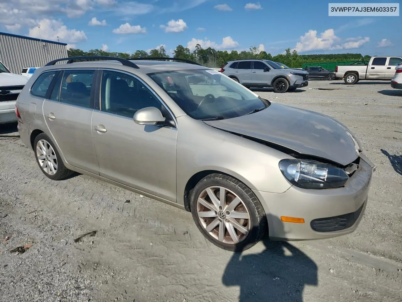 2014 Volkswagen Jetta S VIN: 3VWPP7AJ3EM603357 Lot: 63060785