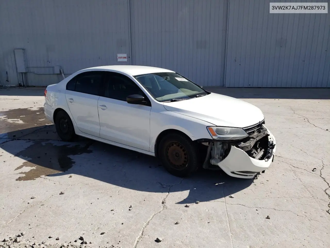2015 Volkswagen Jetta Base VIN: 3VW2K7AJ7FM287973 Lot: 61660765