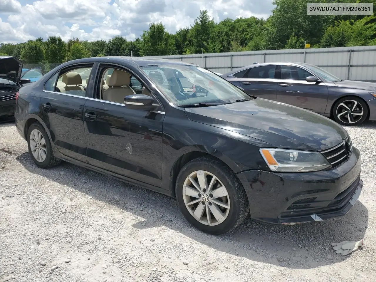 2015 Volkswagen Jetta Se VIN: 3VWD07AJ1FM296361 Lot: 62921485