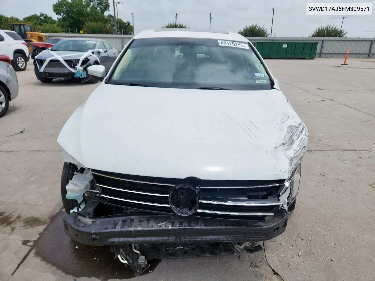 2015 Volkswagen Jetta Se VIN: 3VWD17AJ6FM309571 Lot: 63125295