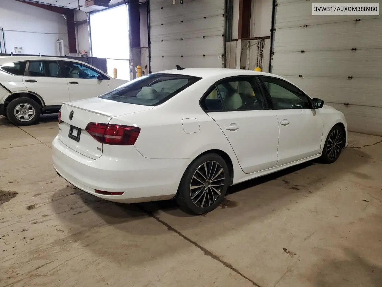 2016 Volkswagen Jetta Sport VIN: 3VWB17AJXGM388980 Lot: 47992625