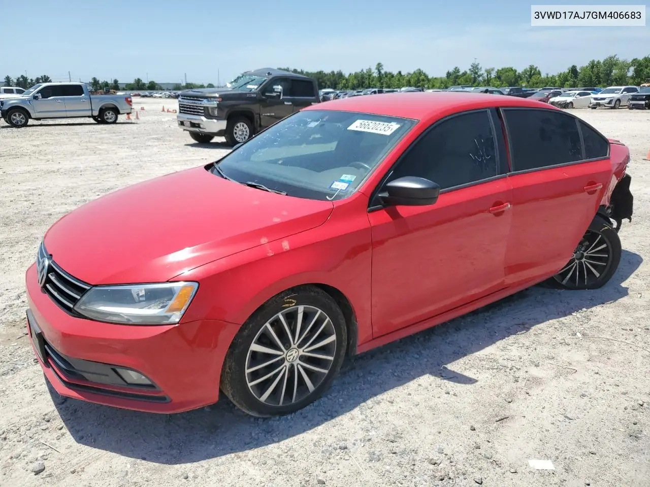 2016 Volkswagen Jetta Sport VIN: 3VWD17AJ7GM406683 Lot: 56620235