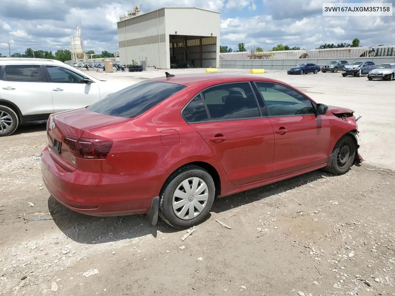 2016 Volkswagen Jetta S VIN: 3VW167AJXGM357158 Lot: 58836215