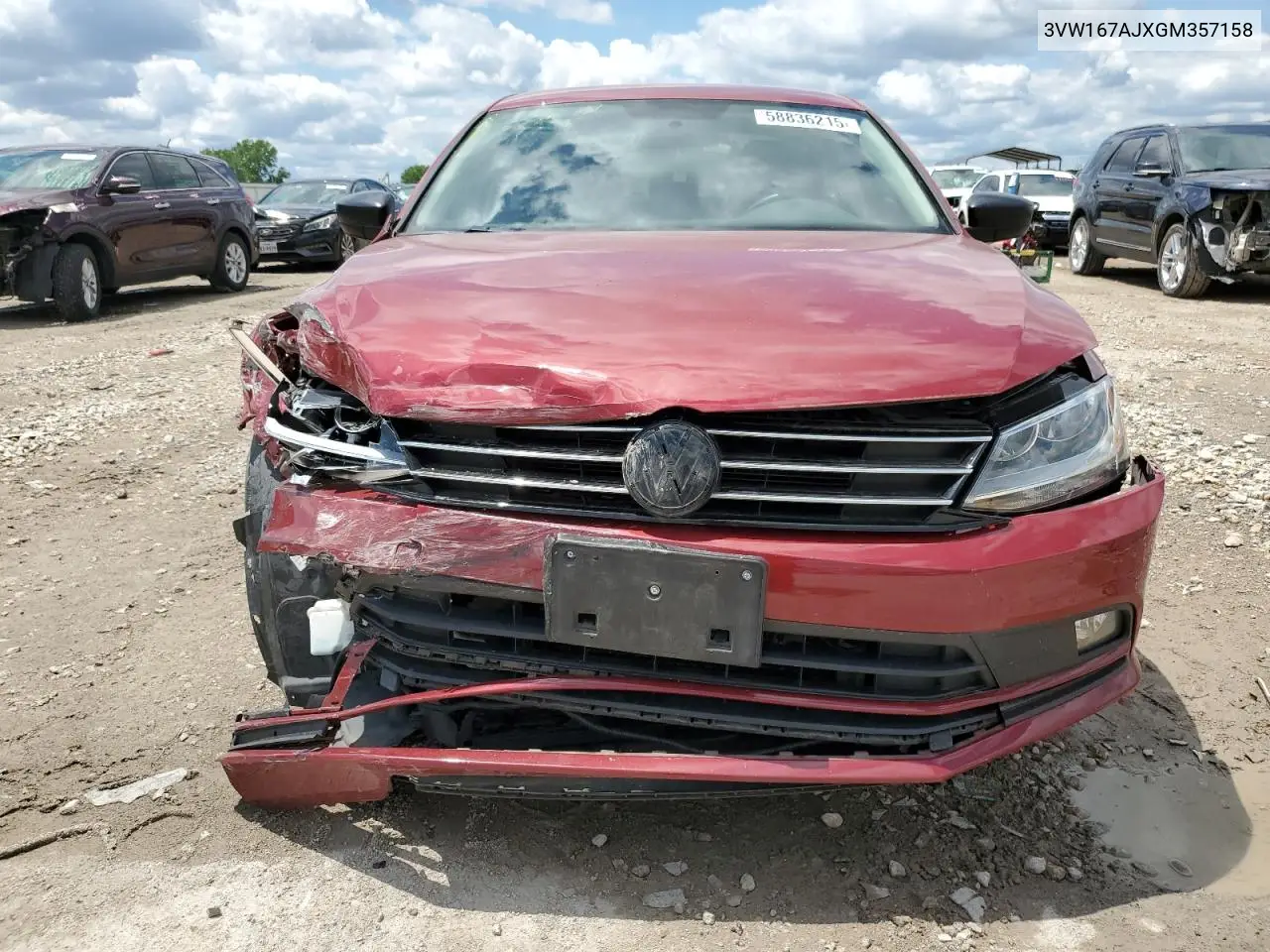 2016 Volkswagen Jetta S VIN: 3VW167AJXGM357158 Lot: 58836215