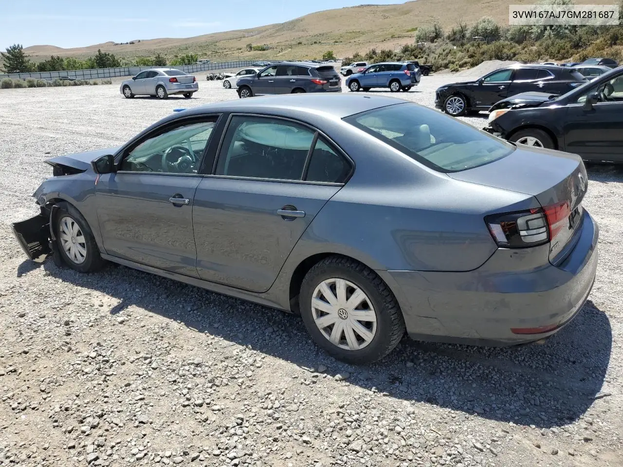 2016 Volkswagen Jetta S VIN: 3VW167AJ7GM281687 Lot: 62594065