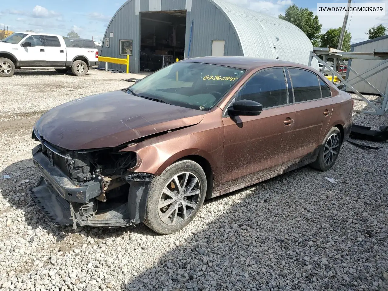 2016 Volkswagen Jetta Se VIN: 3VWD67AJ3GM339629 Lot: 62860845