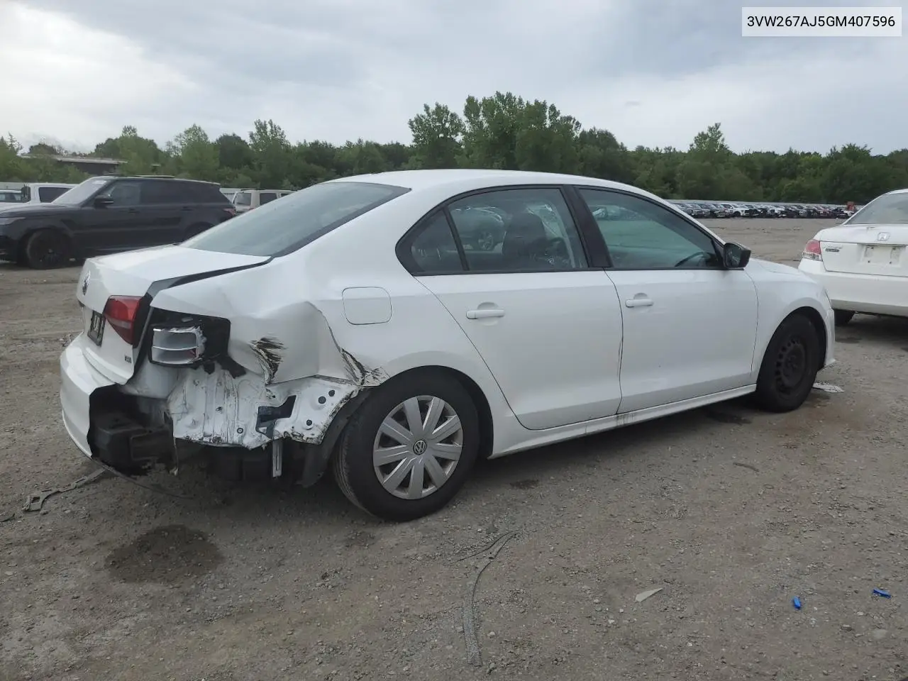 3VW267AJ5GM407596 2016 Volkswagen Jetta S