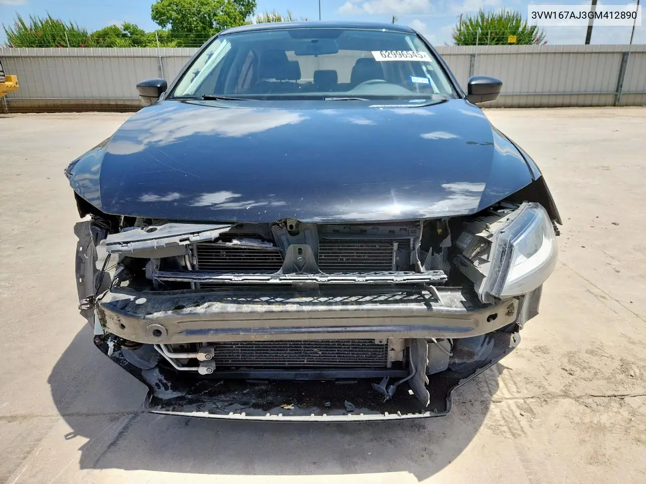2016 Volkswagen Jetta S VIN: 3VW167AJ3GM412890 Lot: 62996545