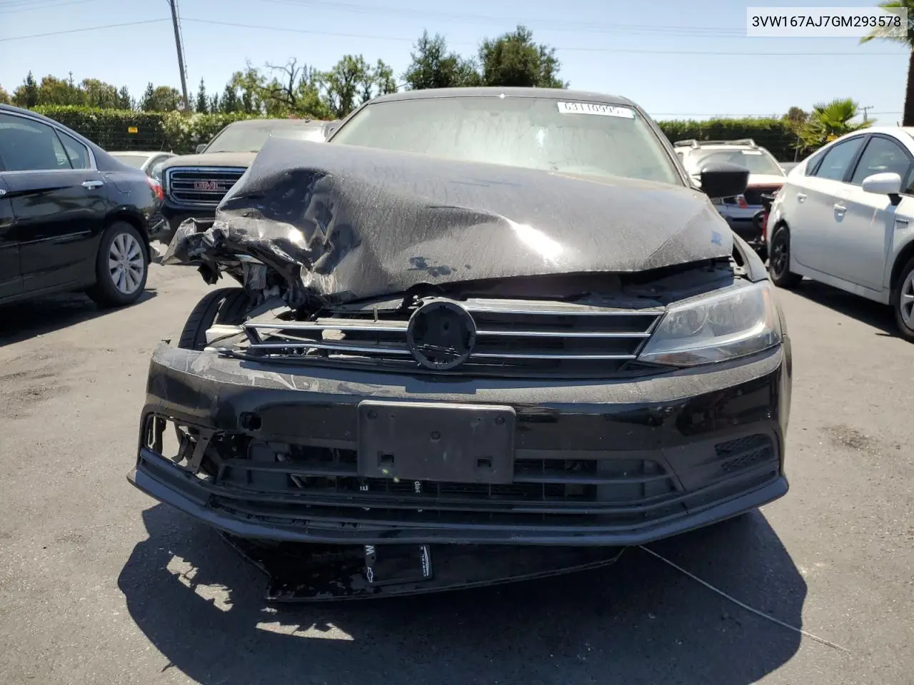 2016 Volkswagen Jetta S VIN: 3VW167AJ7GM293578 Lot: 63110995