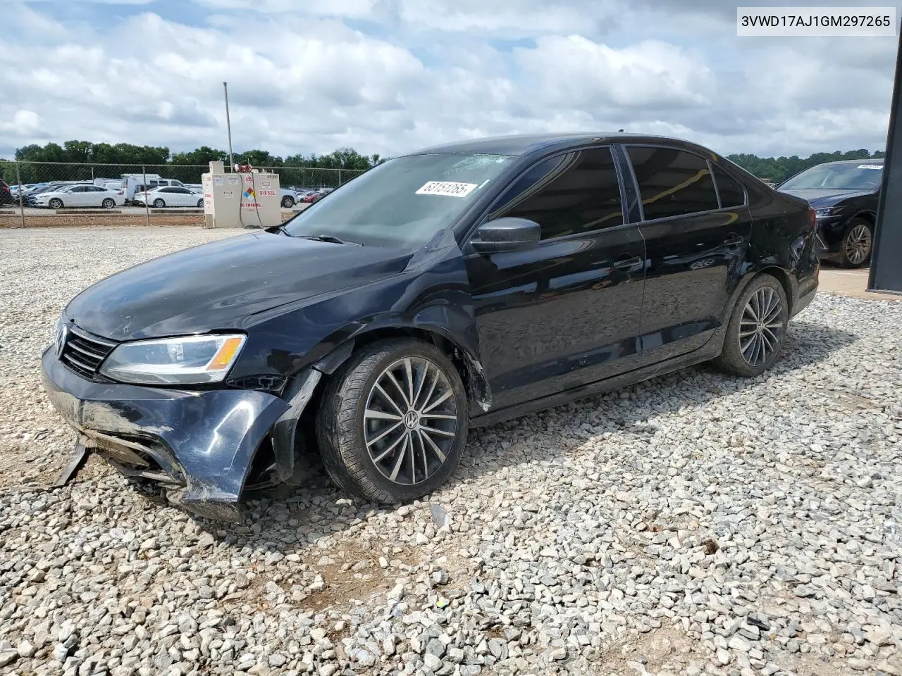 2016 Volkswagen Jetta Sport VIN: 3VWD17AJ1GM297265 Lot: 63151265