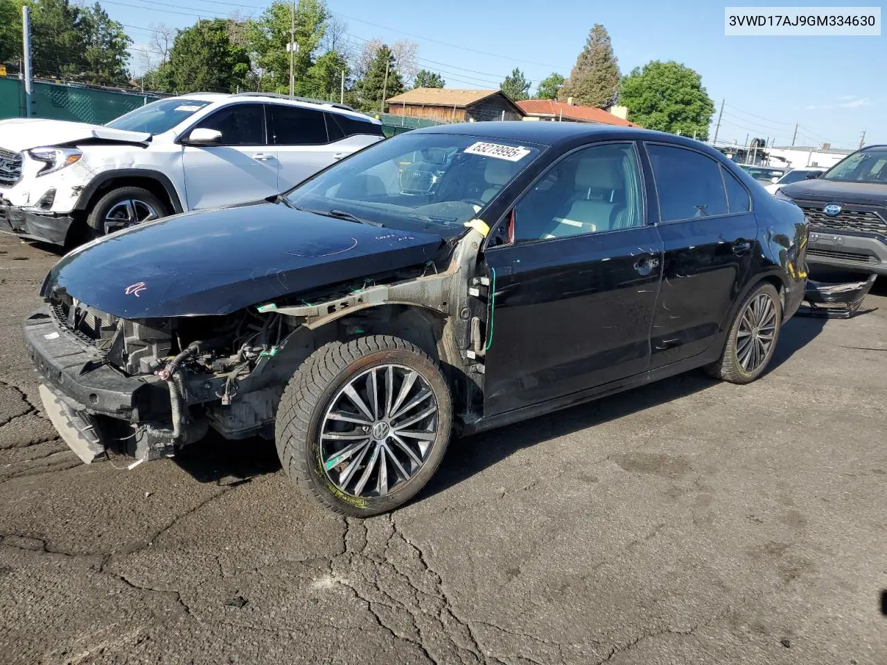 2016 Volkswagen Jetta Sport VIN: 3VWD17AJ9GM334630 Lot: 63279995