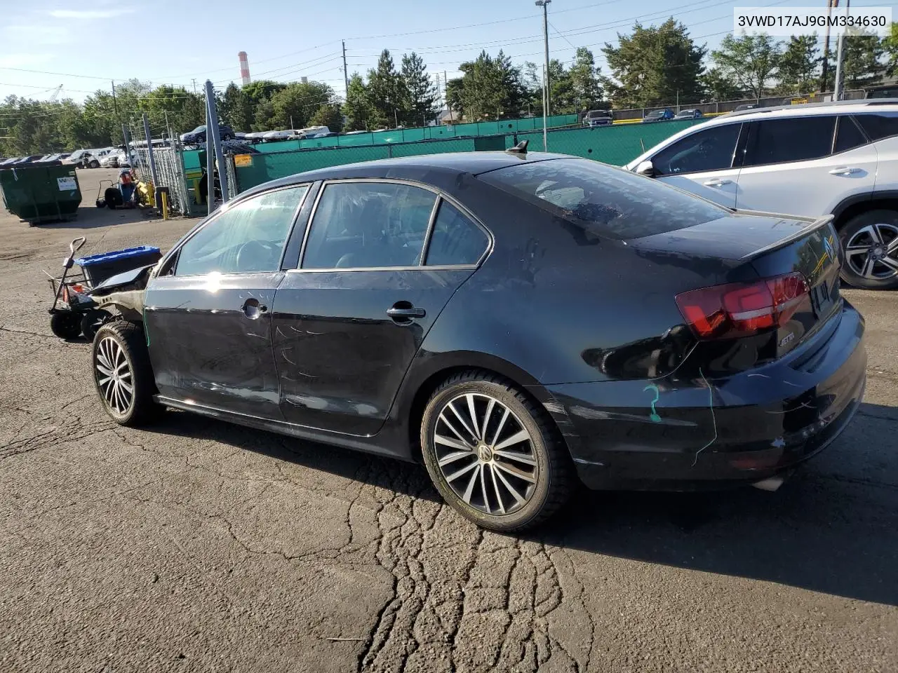 2016 Volkswagen Jetta Sport VIN: 3VWD17AJ9GM334630 Lot: 63279995
