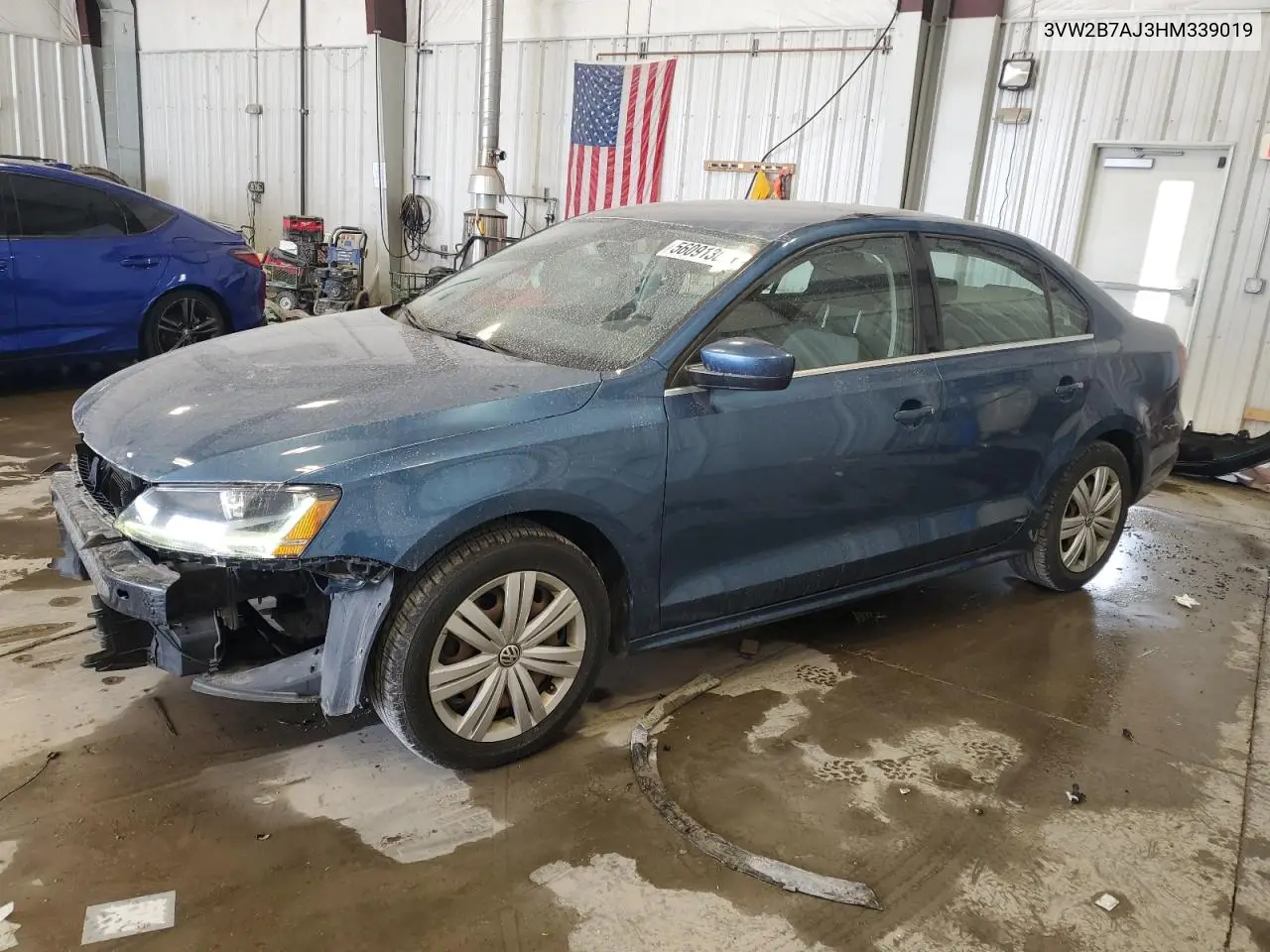 2017 Volkswagen Jetta S VIN: 3VW2B7AJ3HM339019 Lot: 56091305