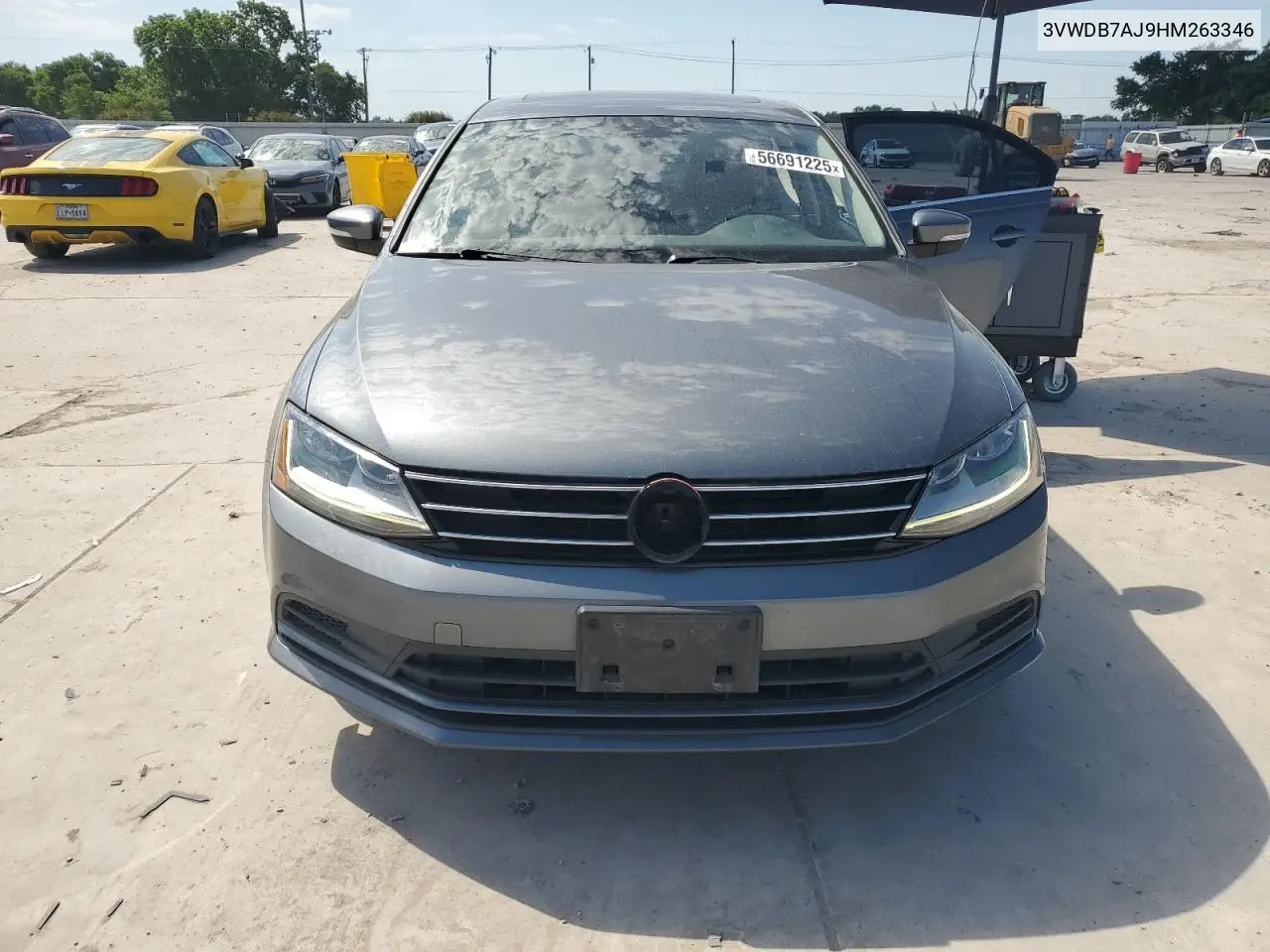 2017 Volkswagen Jetta Se VIN: 3VWDB7AJ9HM263346 Lot: 56691225