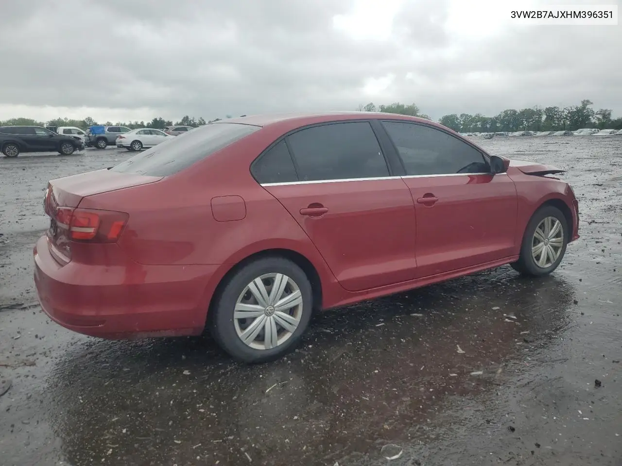 2017 Volkswagen Jetta S VIN: 3VW2B7AJXHM396351 Lot: 56837325