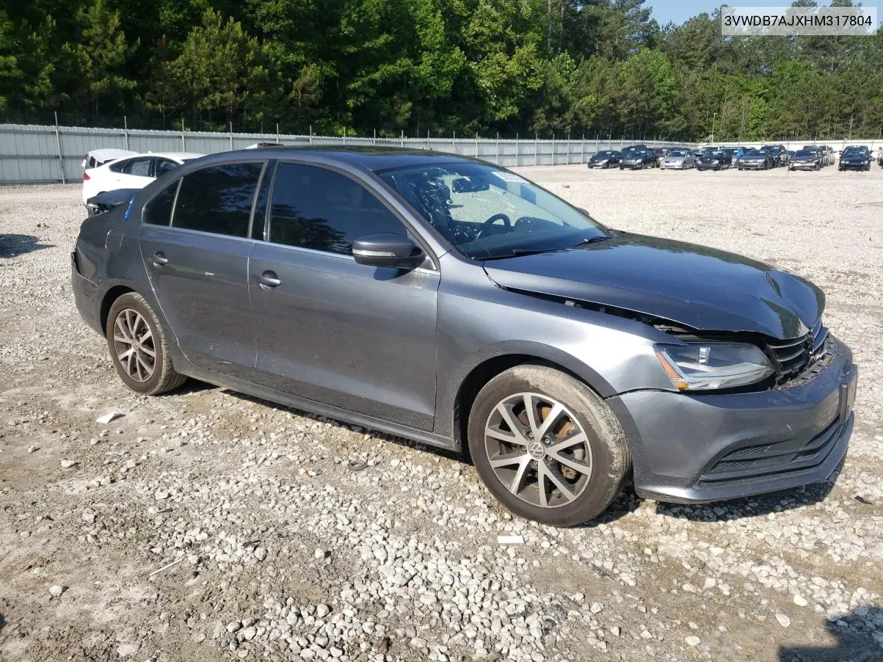 2017 Volkswagen Jetta Se VIN: 3VWDB7AJXHM317804 Lot: 56879375