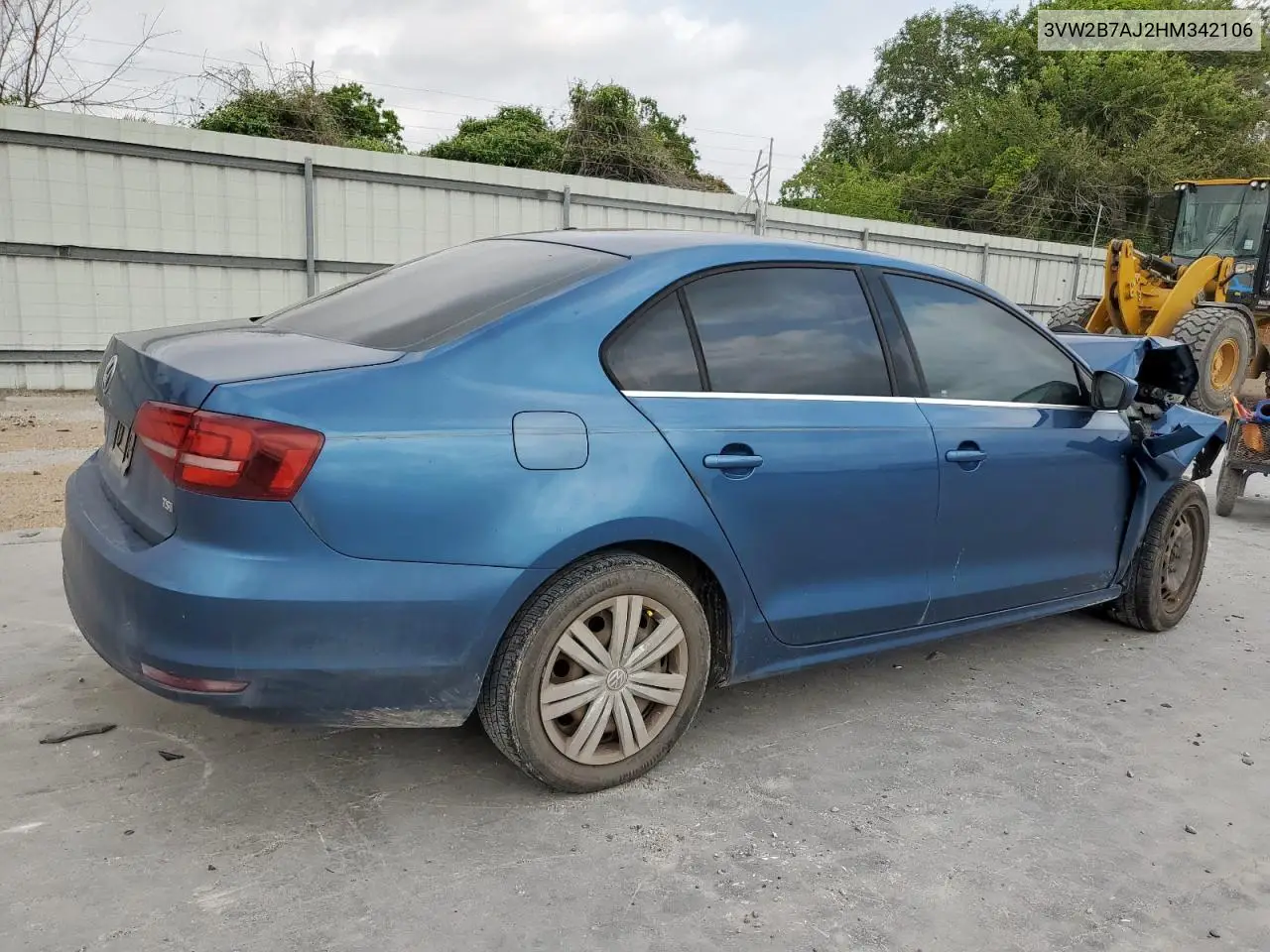 2017 Volkswagen Jetta S VIN: 3VW2B7AJ2HM342106 Lot: 57609085