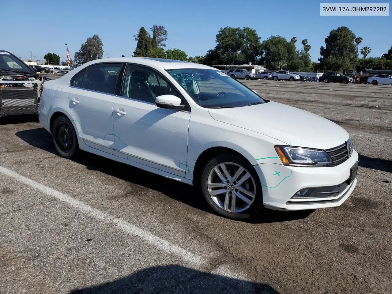 2017 Volkswagen Jetta Sel VIN: 3VWL17AJ3HM297202 Lot: 57959785