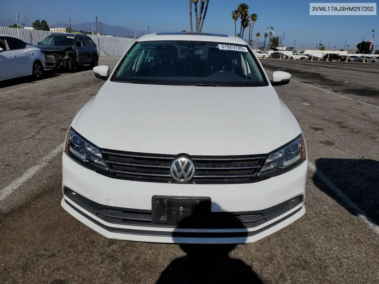 2017 Volkswagen Jetta Sel VIN: 3VWL17AJ3HM297202 Lot: 57959785