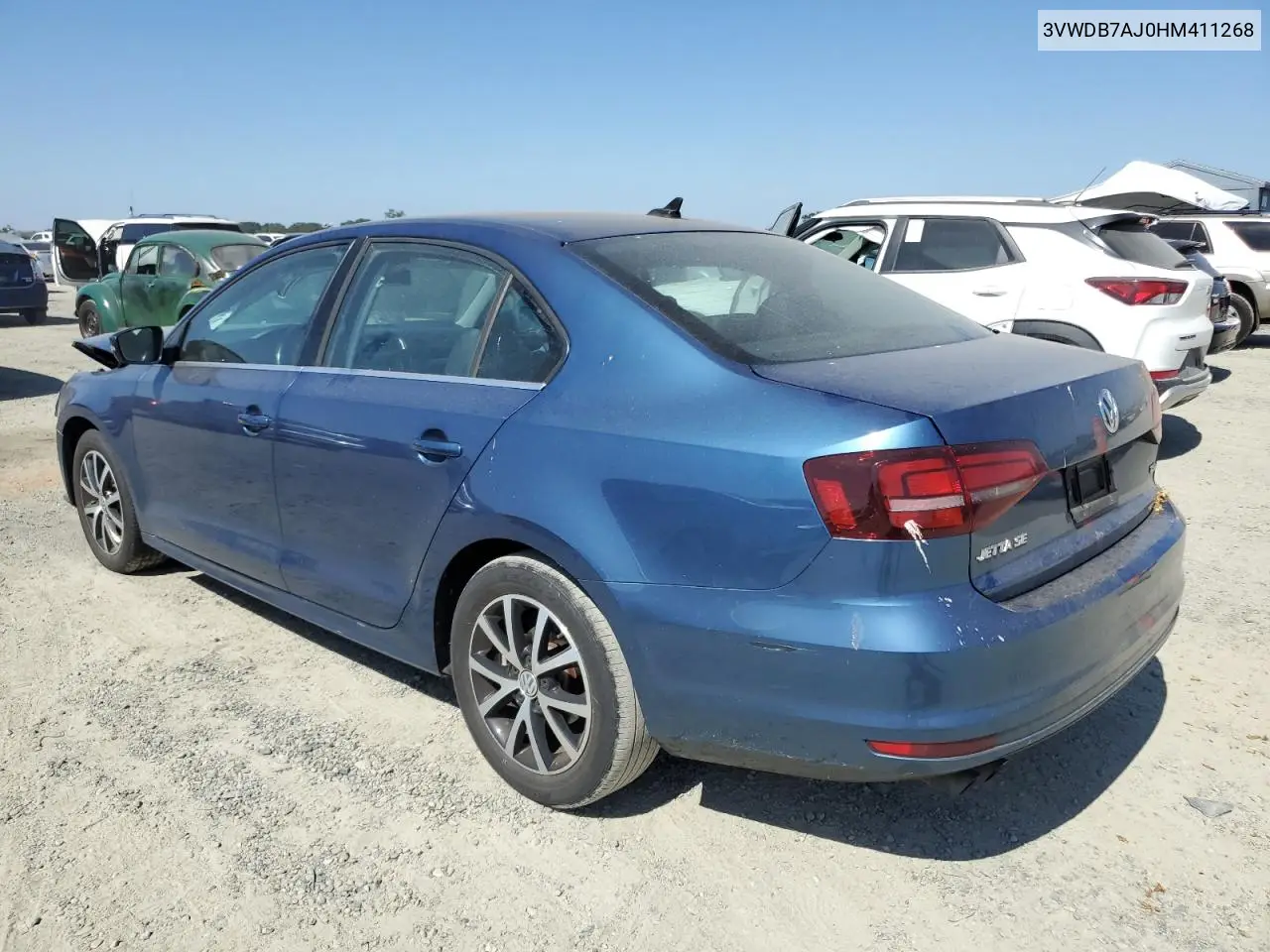 2017 Volkswagen Jetta Se VIN: 3VWDB7AJ0HM411268 Lot: 62769425