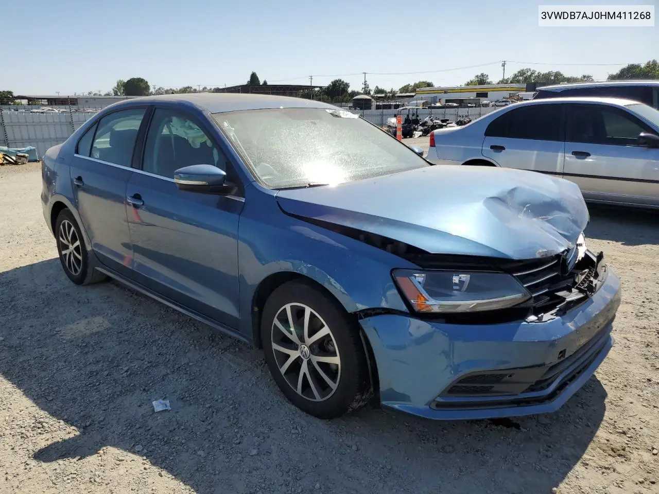 2017 Volkswagen Jetta Se VIN: 3VWDB7AJ0HM411268 Lot: 62769425