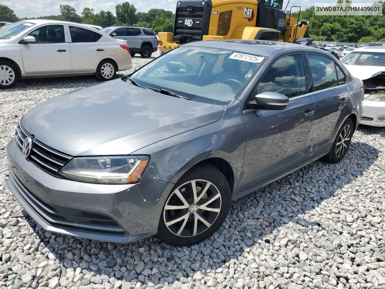 2017 Volkswagen Jetta Se VIN: 3VWDB7AJ7HM409601 Lot: 62872125