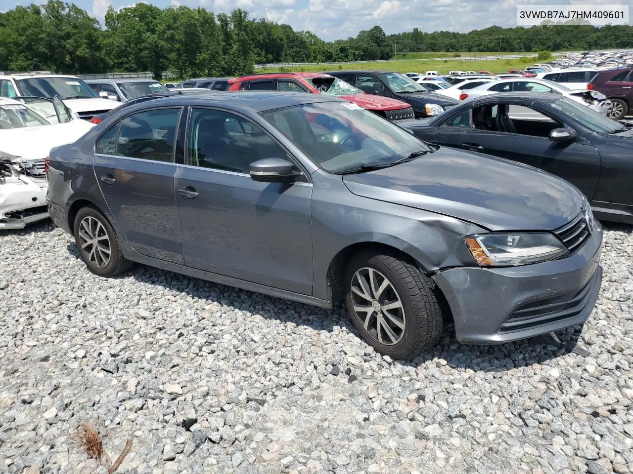 2017 Volkswagen Jetta Se VIN: 3VWDB7AJ7HM409601 Lot: 62872125