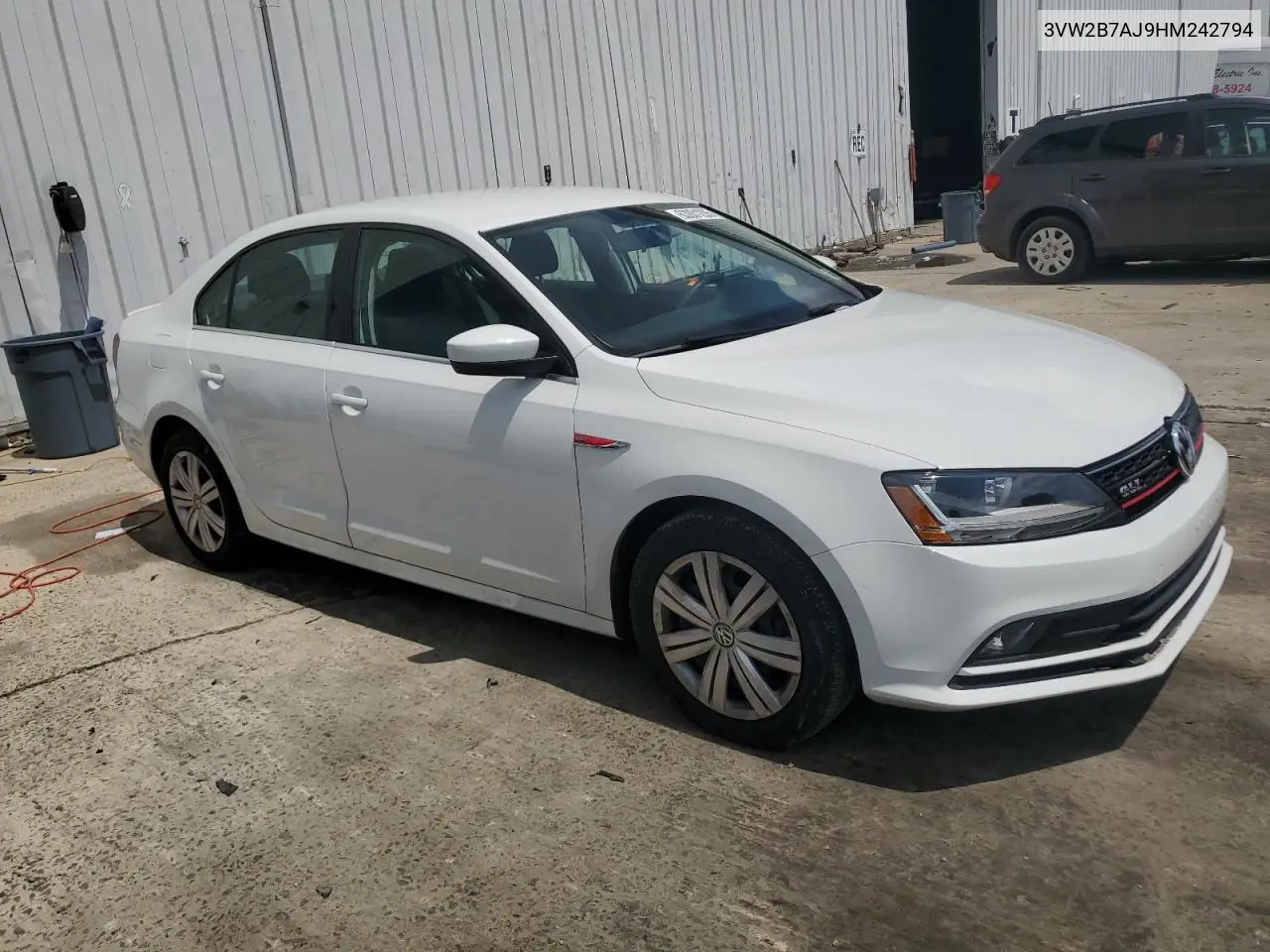 2017 Volkswagen Jetta S VIN: 3VW2B7AJ9HM242794 Lot: 63001205