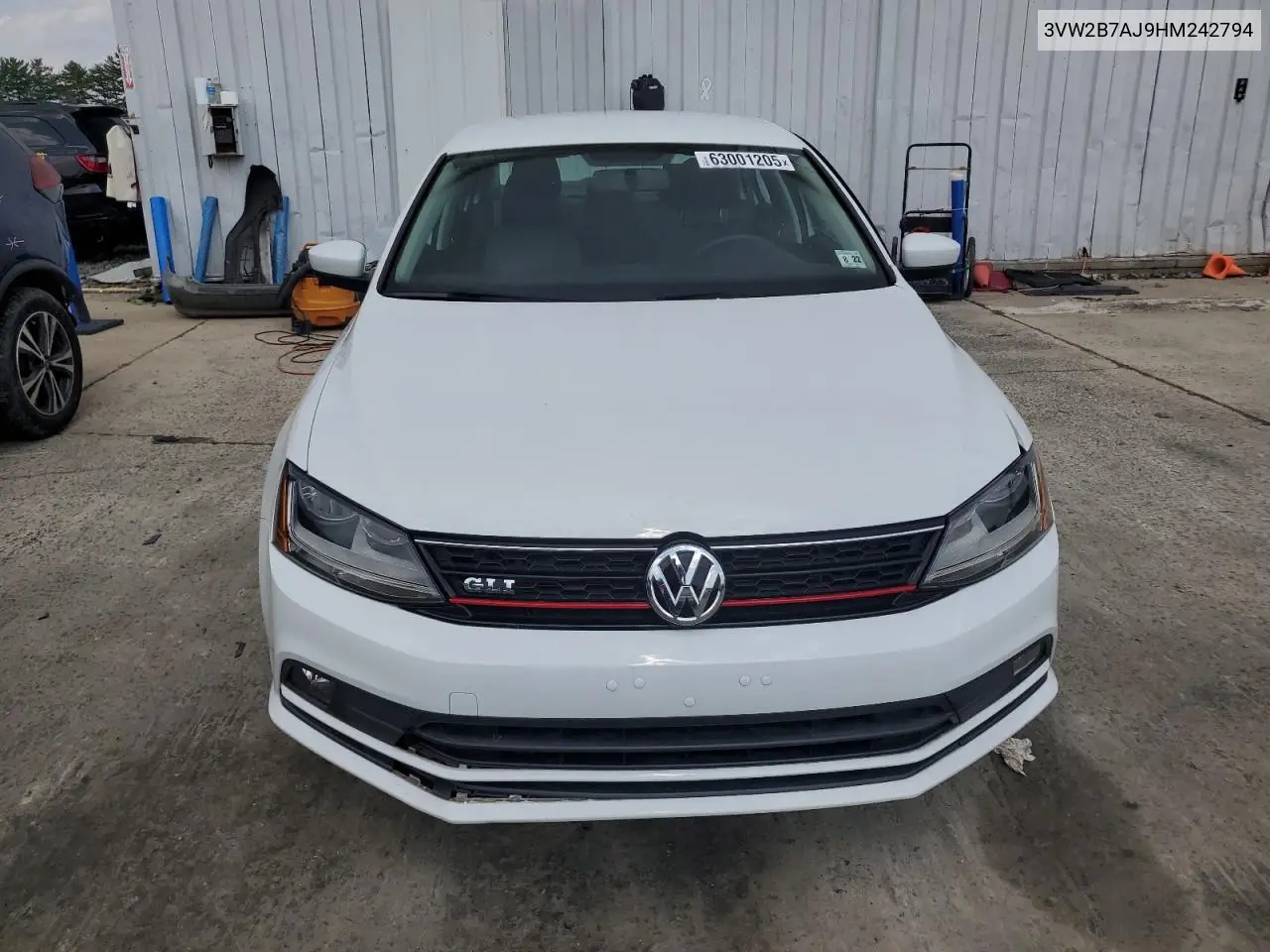 2017 Volkswagen Jetta S VIN: 3VW2B7AJ9HM242794 Lot: 63001205