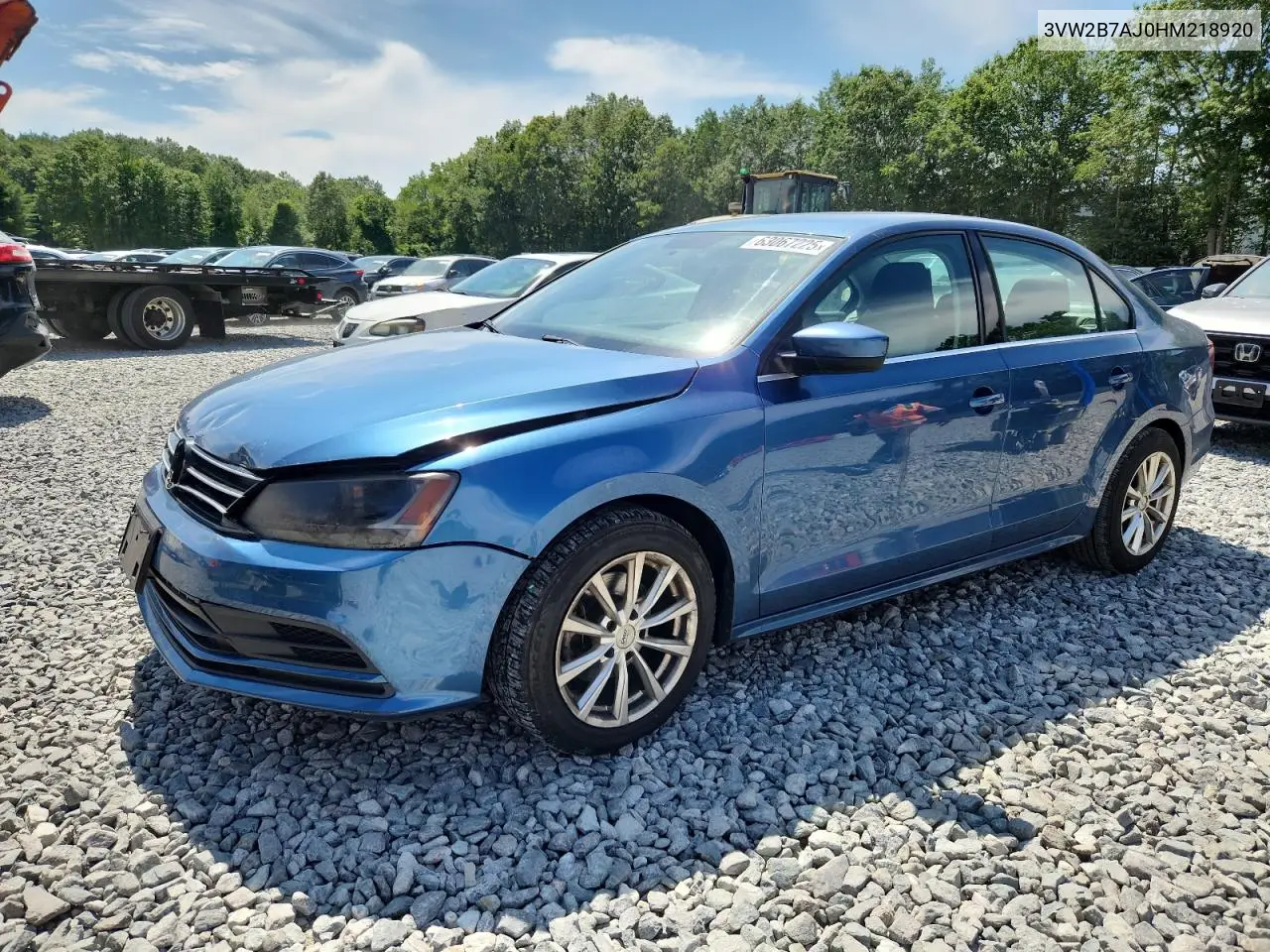 2017 Volkswagen Jetta S VIN: 3VW2B7AJ0HM218920 Lot: 63067225